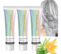 Easiotward Silver Hair Dye, Easiotward 2-in-1 Natural Essence Extract Silver Hair Dye, Silver&Gray Natural HairDye Cream, for All Hair Types (3PCS)