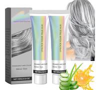 Easiotward Silver Hair Dye, Easiotward 2-in-1 Natural Essence Extract Silver Hair Dye, Silver&Gray Natural HairDye Cream, for All Hair Types (2PCS)