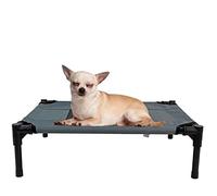Easipet Elevated Dog Bed Grey Oxford 600D Mesh Pet Cot with Steel Frame, Indoor Outdoor Use, Small 61 x 47 x 18cm