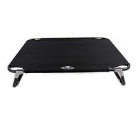 Easipet Elevated Dog Bed Medium, Black Folding Pet Cot with Steel Frame, 80 x 55 x 18 cm