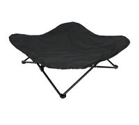Easipet Elevated Dog Bed with Steel Frame and Poly-Cotton Padding, Indoor Outdoor Pet Cot, 70cm x 70cm, Black