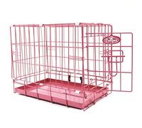 Easipet Metal Dog Cage with Removable Tray, Pink, Extra Small, 51 x 33 x 41 cm