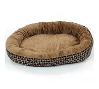 Easipet Orthopedic Dog Bed, Plaid Design, Brown Fleece, Small 61cm x 46cm x 11cm