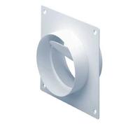 EasiPipe 100 Connector with Valve and Wall Plate | Compatible with Kair 100mm round ducting, Helps prevent backdraughts, Free Area 7850mm2