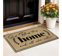 Easma God Bless This Home Doormat Indoor Outdoor Mats for Home