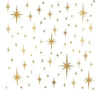 Easma Retro Starburst Wall Decals Star Wall Stickers Atomic Star Wall Decals Geometric Wall Decor Modern Nursery Decor Peel and Stick Stars(120pcs)