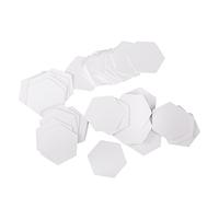 Easnea 100 Pieces Hexagon Patchwork Templates Paper Piecing Quilting Hexagons Shape Sewing Tools - 22mm