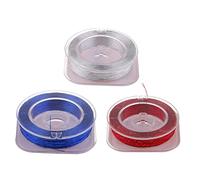 Easnea 3pcs Nylon Whipping Wrapping Thread Line for Fishing Rod Guides Ring Blue & Silver & Red