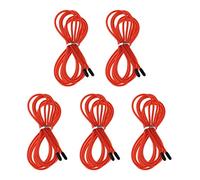 Easnea 5 Count Replacement Jump Rope Cable Spare Skipping Rope Cord With End Cap Red