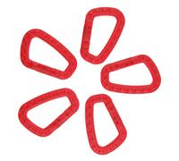 Easnea 5Pcs Lightweight Spring Snap Gear Clip Utility Hooks Backpack Hanging Buckle, Plastic Carabiner Keychain D Rings red