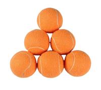 Easnea 6 PCS Training Tennis Balls, High Elasticity Practice Tennis for Beginner, Exercise Playing Balls Felt Training Toys for Pet Dog (Orange)