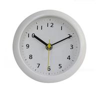 Easnea 6inch Silent Waterproof Bathroom Clock Shower Clock with Suction Cup Non-Ticking Prevent Mist Wallclock Battery Operated Garden Wall Clock for Bathroom Kitchen Patio Pool (Solid White)