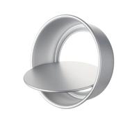 Easnea Anodized Aluminum Round Cake Pan Cheesecake Pan Chiffon Cake Mould Quick Release Baking Tray Cheesecake Baking Tin with Loose Base for Wedding Birthday Christmas Cake Baking (Silver, 8 inch)