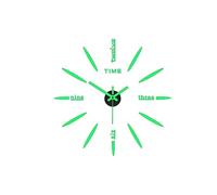 Easnea Frameless Wall Clock Acrylic Quartz Clocks Non Ticking DIY Night Lights Glow in The Dark Luminous Wall Clock Stickers for Bar Bedroom Cafe Home Decor Kids Room (S)
