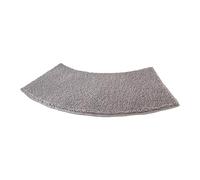 Easnea Quadrant Curved Bath Mat, Microfibre Corner Shower Mats Soft Corner Bath Mat Non Slip Bathtub Carpet Fan Shaped Foot Pads Corner Bath Tub Floor Carpet for Quadrant Shower Stall (Grey)