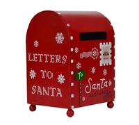 Easnea Santa Post Box Christmas Mail Box Decoration Christmas Decorations Letter To Santa Post Box Vintage Mailbox Farmhouse Decor Rustic Metal Christmas Decoration