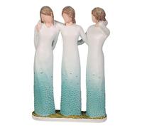 Easnea Sisters Resin Sculpture Sister Figurines Forever Friends Figurine, Hand Painted Sisters Sculpture, Bestie Figurines Best Friends Figurines, Friendship Figurine for Friends Sister - Blue