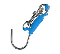 Easnea Underwater Scuba Diving Reef Drift Hook with 47'' Line and Stainless Steel Bolt Snap Blue