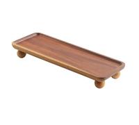 Easnea Wooden Riser for Display, Farmhouse Pedestal Stand Soap Tray Wood Display Riser Decorative Countertop Organizer Riser Board Plant Stand for Kitchen Counter & Home Decor (Long Rectangle)