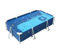 Easnuroz 120-300cm Steel Pro Pool Swimming Pool Rectangle Metal Frame Rectangular Outdoor Swimming Pool Outdoor Swimming Pool Students And Adults Large Paddling Pool(300 * 201 * 66cm)