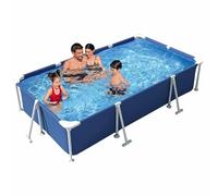 Easnuroz 120-400cm Metal Frame Rectangular Frame Swimming Pool Above Ground Garden Pool For Kids And Family Compact Pool With Steel Frame(400 * 211 * 81cm)