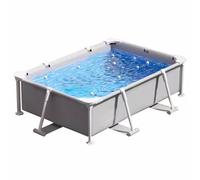 Easnuroz 150-300cm Frame Pool Metal Rectangular Above Ground Pool Garden Activity Lap Pool For Adults - 3-Layer PVC Laminated Material, Includes Repair Patch(259 * 170 * 61cm)