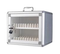 Easnuroz Cell Phone Locker Box 12/24 /36/48/60/72 Slots Aluminum Alloy Lockable Military School Classrooms Put Mobile Phone Management Storage Cabinets(24)