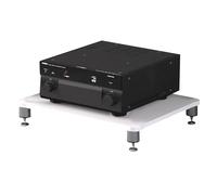 Easnuroz HIFI Audio Cabinet 2/3/4-Tiers HIFI Record Player Stand HiFi Racks And Stands Audio Rack Cabinet AV Shelf TV Table For Amp/Turntable/Sky Box/Printer (WHITE, 60 * 48 * 10CM(1TIER))