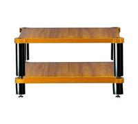Easnuroz HiFi Stand HiFi Rack AV Shelf 2/3/4-Tiers Media Storage Shelf With Adjustable Shelves For Av Amp/Turntable/Sky Box/Printer(Brown-A,60 * 28 * 48cm)