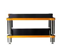 Easnuroz HiFi Stand HiFi Rack AV Shelf 2/3/4-Tiers Media Storage Shelf With Adjustable Shelves For Av Amp/Turntable/Sky Box/Printer(Black-B,60 * 43 * 48cm)