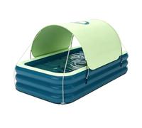 Easnuroz Inflatable Swimming Pools Inflatable Rectangular Family Paddling Pool With Roof(Green,210 * 145 * 60cm)
