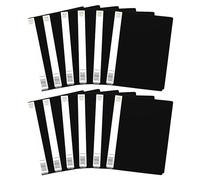 Eason BROS 12 Pack A4 Display Book Folder, 20 Pocket Presentation File with Clear Plastic Sleeves for Certificates, Reports, Projects, School, Office Filing & Document Storage - (Black)
