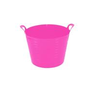 Eason Bros 20 Litre Pink Flexi Tub with Handles - Heavy-Duty Flexible Plastic Bucket for Mixing, Storage & Multi-Purpose DIY, Garden & Home Use