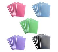 Eason Bros - 25 Pcs A4 Multicolour Project Folders -Colourful Plastic Display Folder Presentation Report Files with Clear Cover, Waterproof Document Organiser for School Office Home & Business (Set 3)