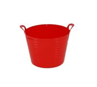 EASON BROS 26L Heavy Duty Flexible Red Plastic Storage Tub with Handle -Garden Trug or Builders Bucket Versatile Storage and Carrying Solution for Home, Garden, Stables, and Construction Uses -UK (1)