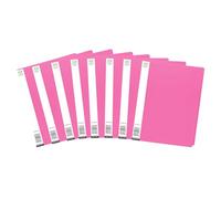 Eason BROS 8 Folders Pink A4 Display File Folder with 20 Copy Safe Pockets, Presentation Book, Document Organizer, Portfolio Folder, Certificate Holder, Report File for School, Office and Projects