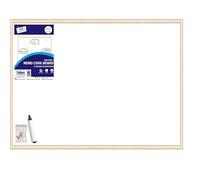 Eason BROS 800 x 600mm Dry Wipe Whiteboard, Pine Wood Frame, Magnetic Notice Board, Wall Mounted, with Marker, Pins & Hanging Kit, Message Planner for Home, Office, School Use