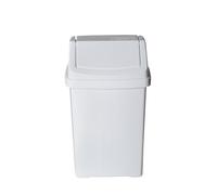 Eason Bros 8L/25L Swing Bin for Home Kitchen Office Bathroom Rubbish Recycle Plastic Waste Bin Trash Can Dustbin with Swing Lid Waste Storage Heavy-Duty Plastic Dustbin (Ice-White, 8L)