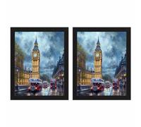 Eason Bros - 8x10 Inch Black MDF Photo Frame with Styrene Front - Set of 2 Elegant Picture Frames for Photos, Certificates & Artwork - Freestanding or Wall Mount - Ideal for Home & Office Décor