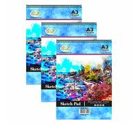 Eason Bros A3 Sketch Pads for Artists - Spiral Bound Hardback Sketchbooks with Acid-Free 130gsm Cartridge Paper - Various Sizes & Sheet Counts for Creative Projects (1)