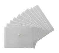 Eason Bros - A4 Clear Plastic Wallets - Pack of 20 Transparent Press Stud Popper Wallet Document Folders with Snap Button Closure - Waterproof Filing Envelopes for Home, Office, School & Travel
