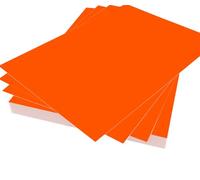 Eason Bros - A4 Fluorescent Coloured Card - 90 Sheets 250GSM Thick & Bold Neon Orange Craft Card for Arts Crafts, Banners & Educational Use, 100% Recycled Fluorescent Paper for Printing, DIY Projects