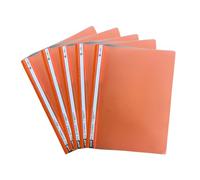 Eason BROS A4 Project Report Files - Plastic Presentation Document with Transparent Front Cover & 2-Prong Mechanism | Durable Folders for Office Reports, Coursework & Paper Storage - (24, Orange)