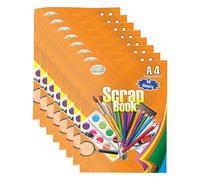 Eason BROS A4 Scrapbook, Coloured Paper Scrap Book Album, 50 Sheets/100 Pages, Arts & Crafts Book for School Projects, Scrapbooking, Drawing, Collage & Memory Making - (8 Books - Classroom Pack)