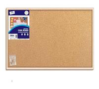 Eason BROS Cork Notice Board 400 x 600mm, Wooden Frame Bulletin Pin Board, Wall Mounted Memo Display Board for Notes, Photos, Reminders, Messages, Home Office School Classroom Organisation.