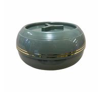 Eason Bros Large Insulated Casserole Dish Peacock Green - (3200ml) Stainless Steel Round Serving Bowl with Airtight Lockable Lid, Thermal Food Warmer & Cooler - 3.2 Litre