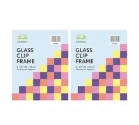 Eason Bros Multi-Use Frameless Clip Frame Pack of 2 Clear Front Photo, Certificate, or Artwork Holder 8 x10 Inch Wall Mount or Desktop Display Modern & Budget Friendly for Home & Office
