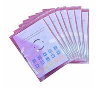 Eason Bros - Plastic Wallets, Pack of 40 A4 Popper Wallet with Snap Closure, Sturdy & Durable Document Envelope for School, Office & Travel - Purple Color Transparent Folder for Papers Photos Receipts
