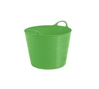 EASON BROS Small 20-26L Heavy Duty Lime Green - Flexible Plastic Tub With Integral Handles- Robust Polyethylene Multi-Purpose Flex Trug for DIY, Garden & Home Use Durable & Long-Lasting UK