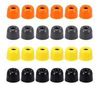 EASONGEE 12 Pairs/ 24pcs Memory Foam Earbud Tips, Noise Isolation Ear Caps, Replacement Earphone Tips for Popular Earphones, Size 4.7-5.5 mm Earpads